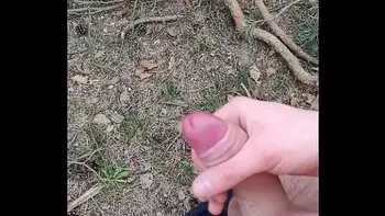 jerking off in forest