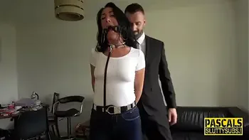 Bound and gagged sub slut