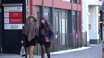 Hardcore fisting with 2 german girls in public