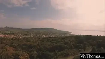 Sexy Asian babe and hot blonde strip naked and eat each other's juicy pussy to intense orgasms