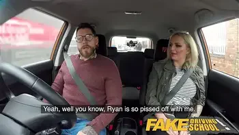 Fake Driving School 2 students have hot backseat sex when instructor leaves