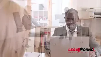 Petite secretary Veronica Leal goes for his big black cock in the office GP745