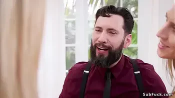 Dude anal fucks girlfriend and her step mom