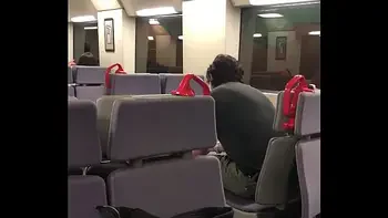 Angel Emily public blowjob in the train and cumswallowing !!