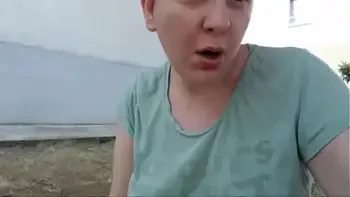 Nicoletta completely destroys her pants in a public garden and pisses on herself