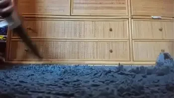 After passing the vacuum cleaner your m. masturbates with the nozzle all inside her pussy