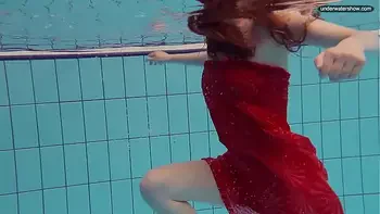 Hot naked girls underwater in the pool