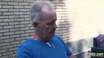 Teen nympho fucked hardcore in old and young porn video by grandpa with big dick