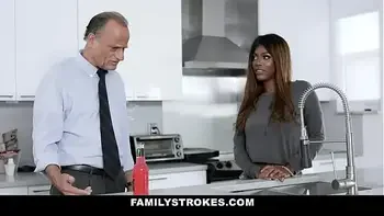 Black Teen Stepsister With Big Natural Tits Sex With White Stepbrother