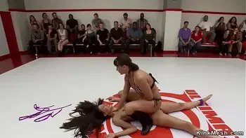 Looser wrestler fucked by audience