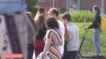 Ass flashing in public by Jeny Smith. Bubble butt hidden spy cam