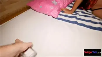 Shy Thai amateur teenie blowjob and missionary fucking