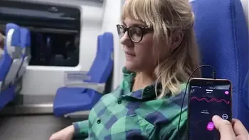 REMOTE CONTROL MY ORGASM IN THE TRAIN