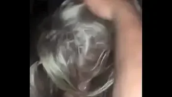 Tiny Blonde sucking Big cock
