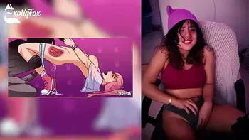 DERPIXON PARTY GAMES HENTAI REVIEW REACTION RATING - ExotiqFox Solo Gooner Girl Masturbation