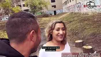Deutsch Türkin macht Straßen Outdoor Sextreffen EroCom Date echte versaute Schlampe