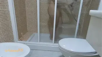 Hidden camera my little masturbates hard with her dildo