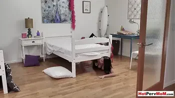 Perv stepson takes advantage on his busty MILF stepmom