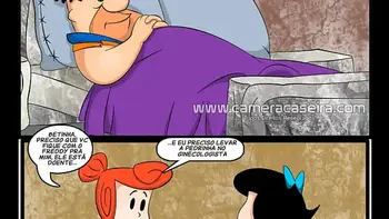 História em Quadrinho Pornô (HQ Pornô) - Os Flintistones - Cuidando do Vizinho na Noite de Natal