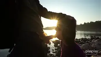 SUNRISE SEX - Public Fucking, BJ & Piss Play for Petite Cutie