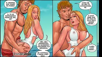 Fodeu a Loira na Praia com Gente Olhando - HQ As Patricinhas