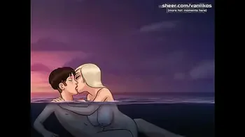 Summertime Saga[0.20.5] | Hot Mayor's stepdaughter blonde teen Iwanka with big gorgeous boobs is getting her horny wet pussy fucked by boyfriend's big cock | My sexiest gameplay moments | Part #38