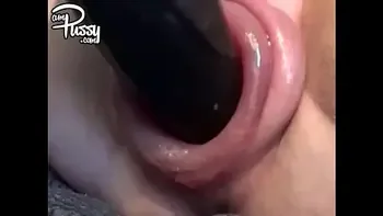 Crazy solo vid of a kinky chick with big swollen pussy