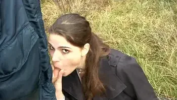 brunette teen sucks stranger