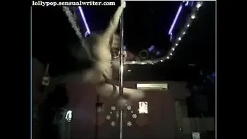 Russian stripper at work