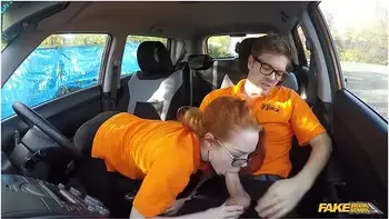 British Ginger Babe Ella Hughes Gets Her Perfect Pussy Fucked During Driving L