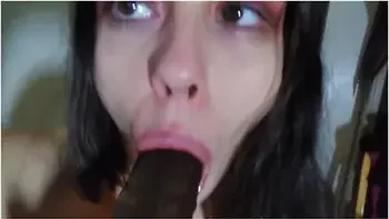 Horny Gagging Dirty Talk Snowbunny Camgirl Makeup Slut Sucks Gags Worships Bbc Black Dildo