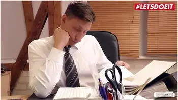 Lena Nitro In Hot Secretary Rewards Boss For His Hard Work