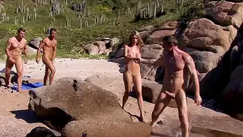 Castaway 3-Hole Gangbang. Ass to Mouth Group Sex on the Beach. Big Tits Double Penetration & Anal Spit Roast