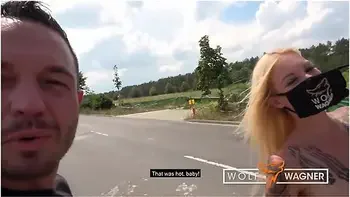 Tesla Protest! Kitty Blair Nude In Public W/ Message For Elon! + Public Fuck