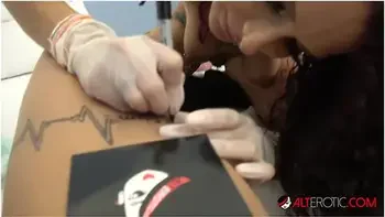 Hot Babe Mara Martinez Inks And Fucks With A Friend