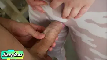 Yoga Step Sis Babe Makes Him Cum in Panties and Pull Them Up