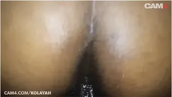 Big Black Cock Creamy Handjob, Wet Pussy Fucked In Doggystyle