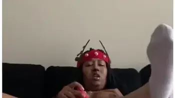 Santas Slutty Reindeer Squirts On The Couch