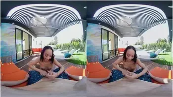 Hot Day By The Pool With Black Skinny Neighbor Alexis Tae