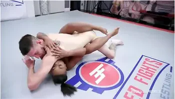 Nude Mixed Wrestling Fight With Newcomer Avery Jane Riding Cody Carter After Loss