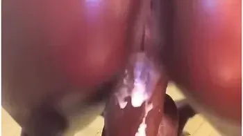 Meghan Wood Riding Dick Ebony Creamy Pussy Oiled Fat Ass Twerk