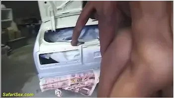 African Stepsister Back Seat Fisted