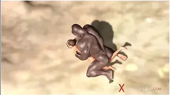 Sexy ebony gets fucked by a black guy on the savage island