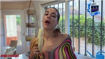 My Roommate Was Eating A Banana In The Kitchen I Shouldnt Have Walked In With Her Mouth That Full With Miss Pasion
