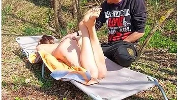 Outdoor Squirting In The Woods With A Stranger