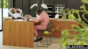 BLACKED Hot Brunette Blair can't resist her coworkers'  BBC