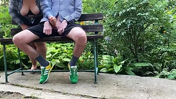 Mature Ukrainian Cougar with Saggy Tits Makes Me Cum Outdoor