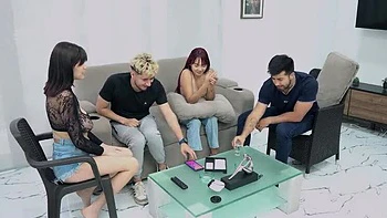 Bi Quartet College Swinger: Allison Sweet & Jade Mercury Amateur Foursome Blowjob Doggy Missionary