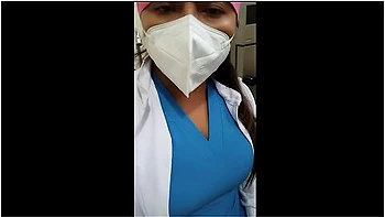 Hot Nurse Makes Her Work A Club To Record Porn And Show Her Vagina