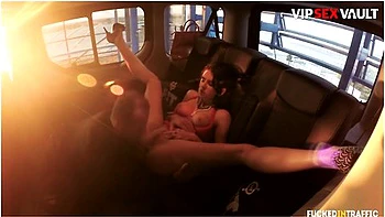 Nasty Babe Francesca Di Caprio Pounded On The Backseat By Old Muscled Chauffer